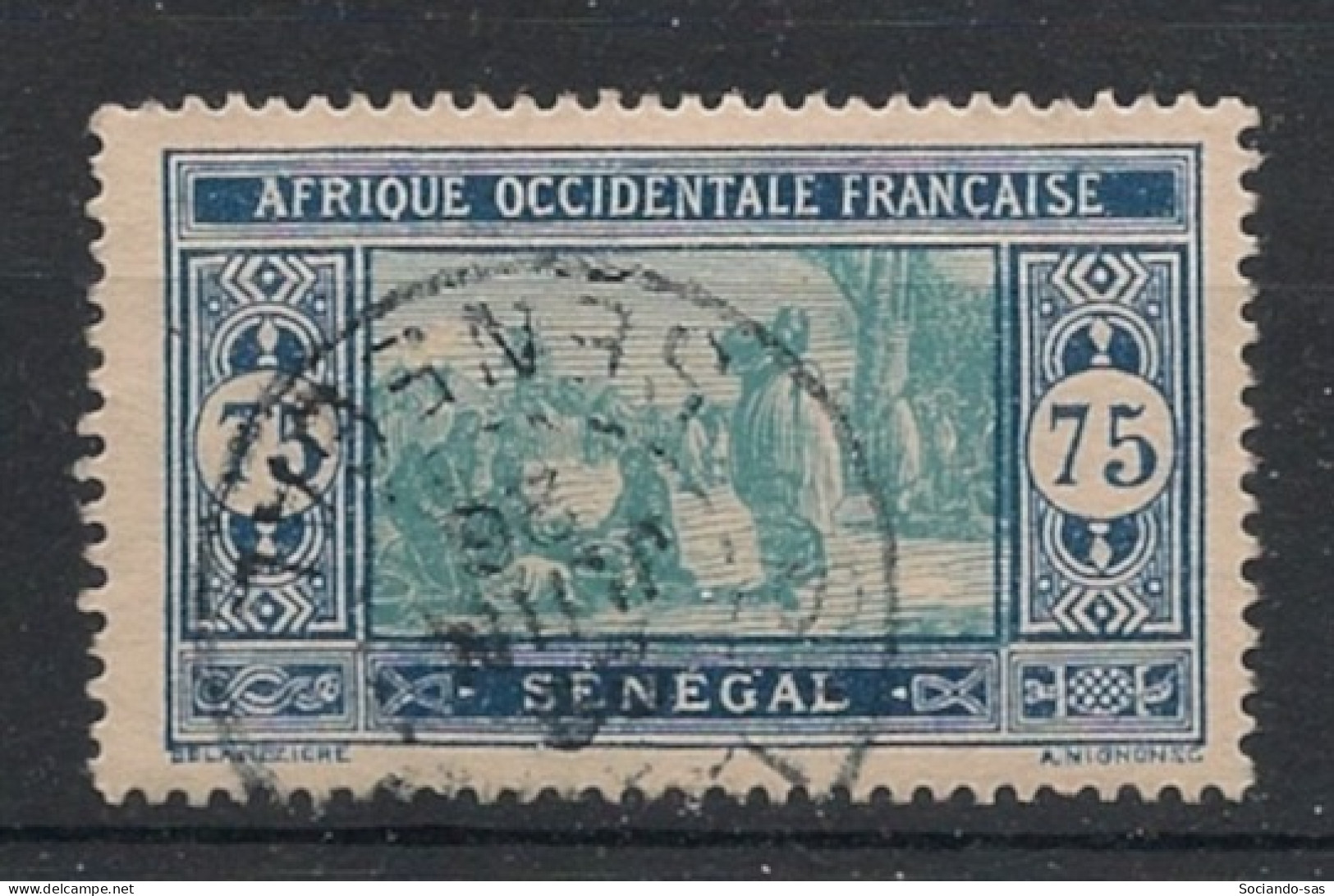 SENEGAL - 1922-26 - N°YT. 84 - Marché 75c Bleu - Oblitéré / Used - Oblitérés