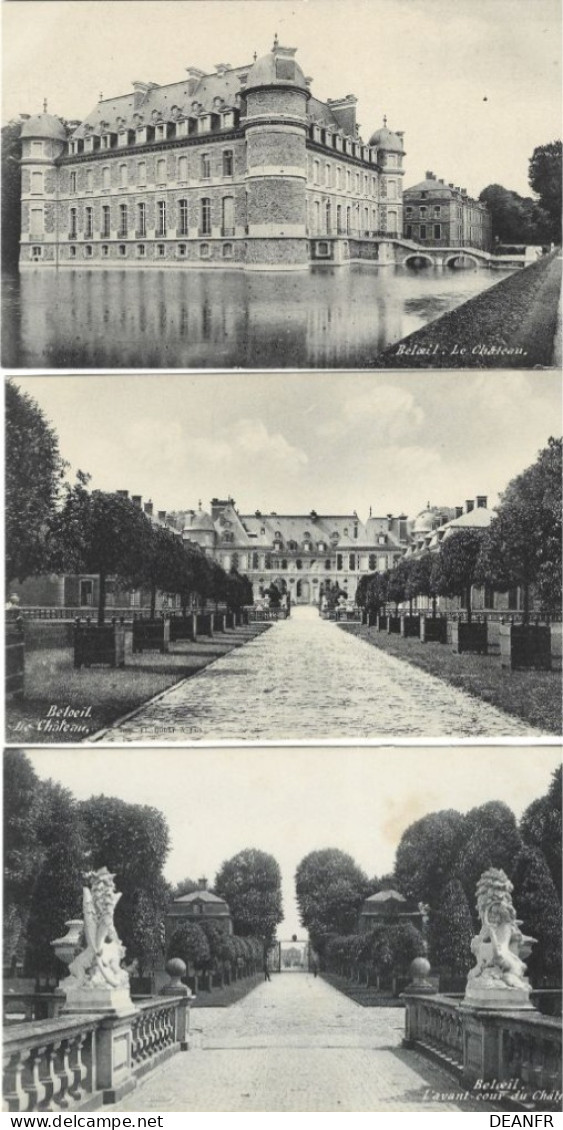 BELOEIL : Le Château + L'avant-cour Du Château. ( 3 Cartes ) Impeccables. - Beloeil