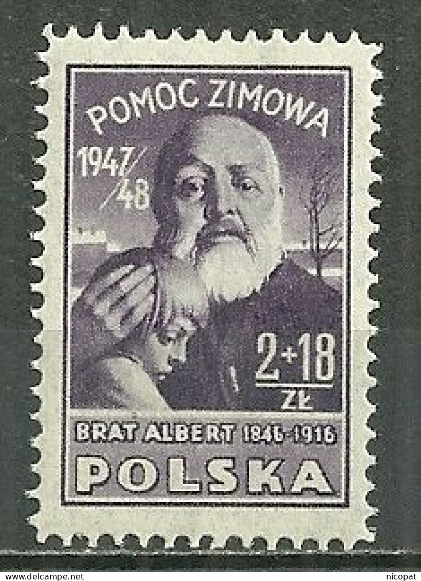 POLAND MNH ** 508 Secours D'hiver, Frère Albert, Enfant, Religion - Unused Stamps