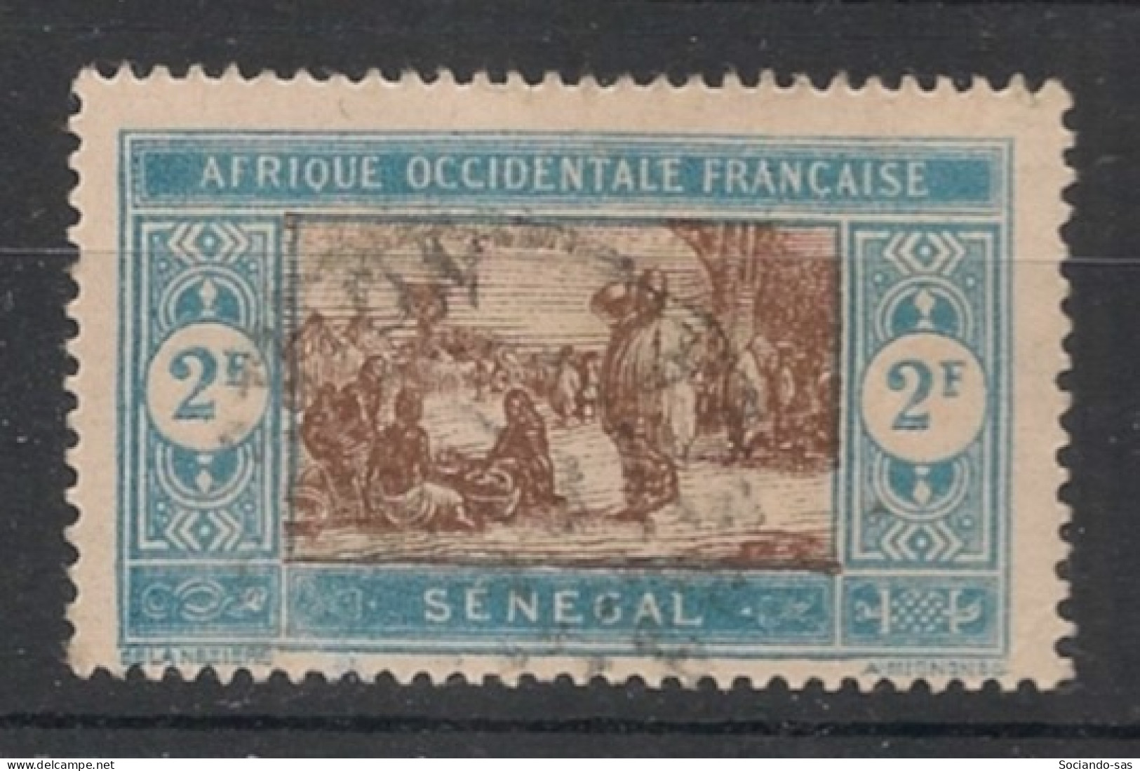 SENEGAL - 1922-26 - N°YT. 86 - Marché 2f Bleu Et Brun - Oblitéré / Used - Used Stamps