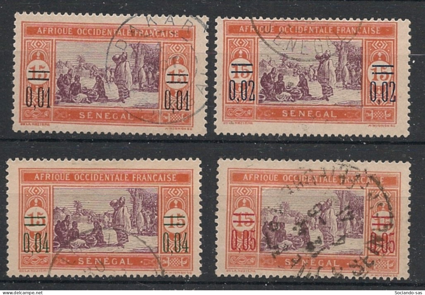 SENEGAL - 1922 - N°YT. 91 à 94 - Série Complète - Oblitéré / Used - Gebruikt