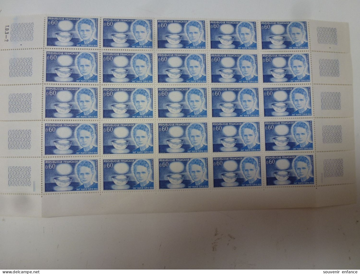 1966 - Neuf  ** / MNH 1533 Marie Curie  Bloc De 25 Coin Daté - Neufs