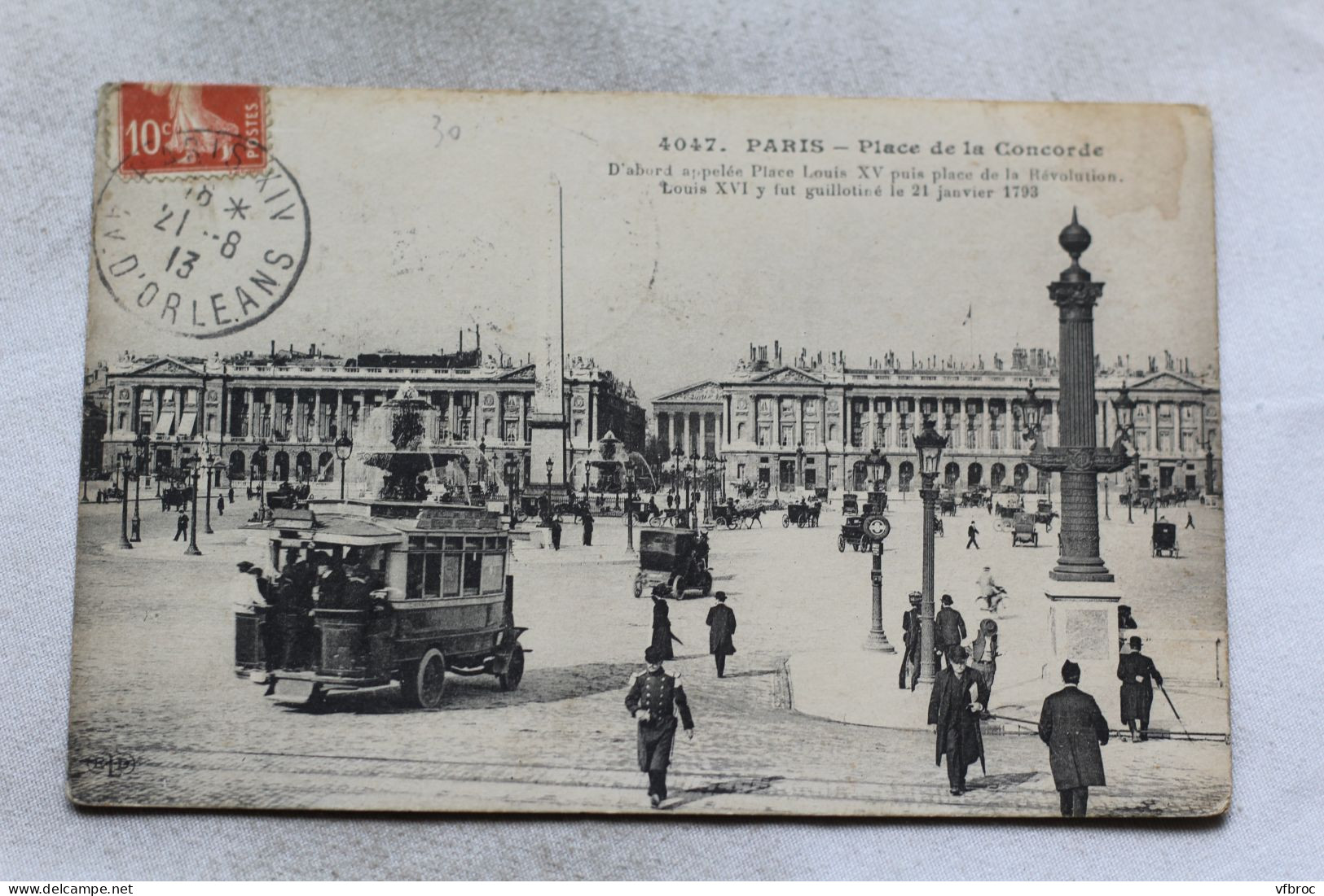 Cpa 1913, Paris 75, Place De La Concorde - District 08