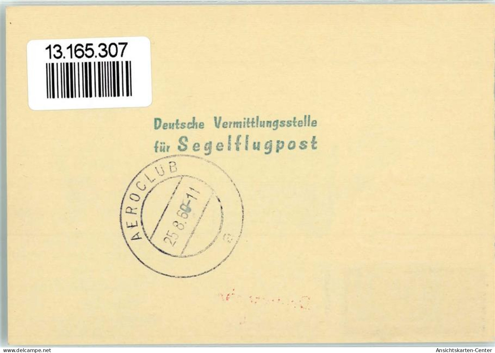 13165307 - 1. Postsegelflug Elchingen-Hahnenweide Zum Olympia 1960 - Other & Unclassified
