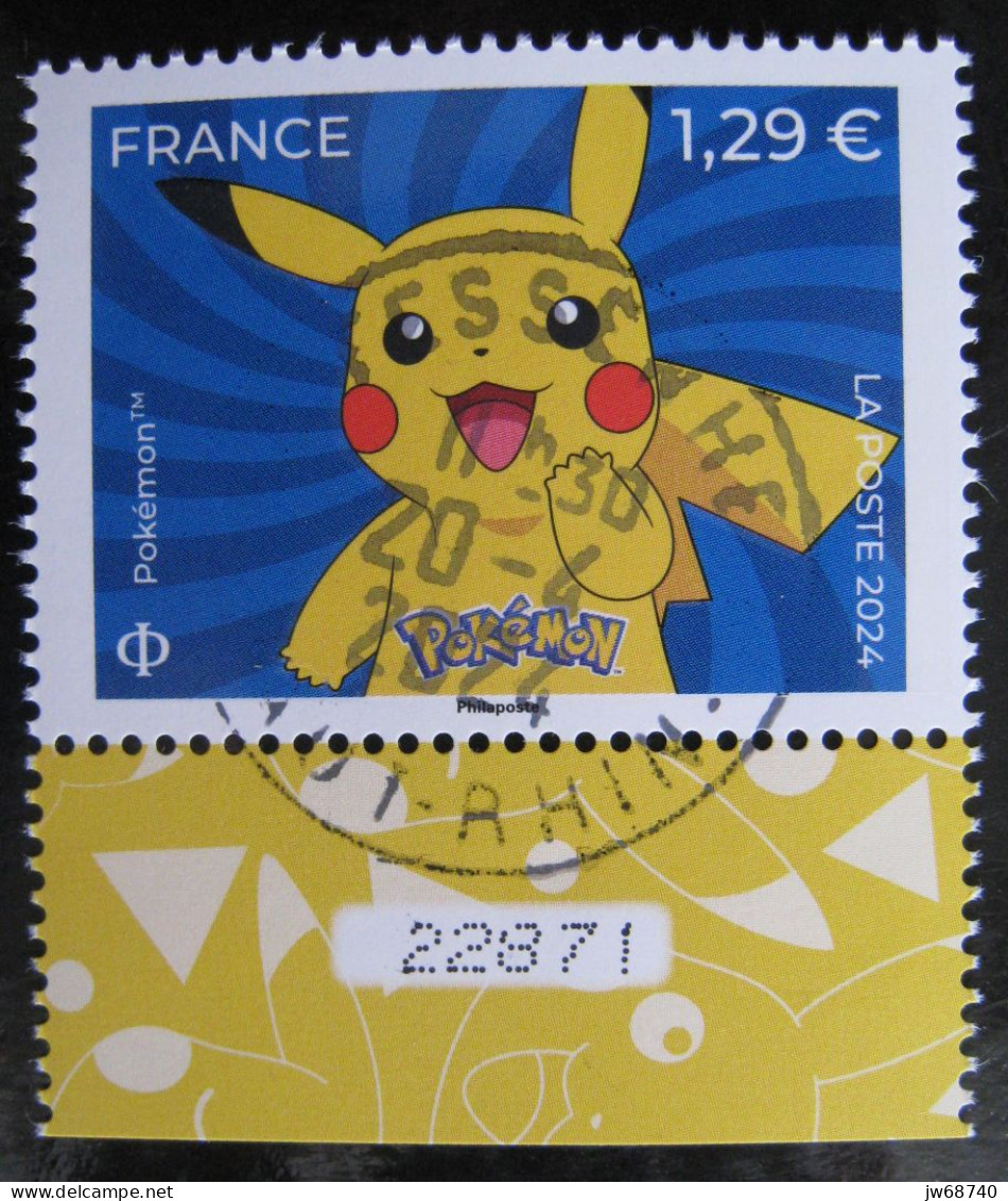 Timbre De France 2024 Pokemon -   Timbre Oblitéré - Gebruikt