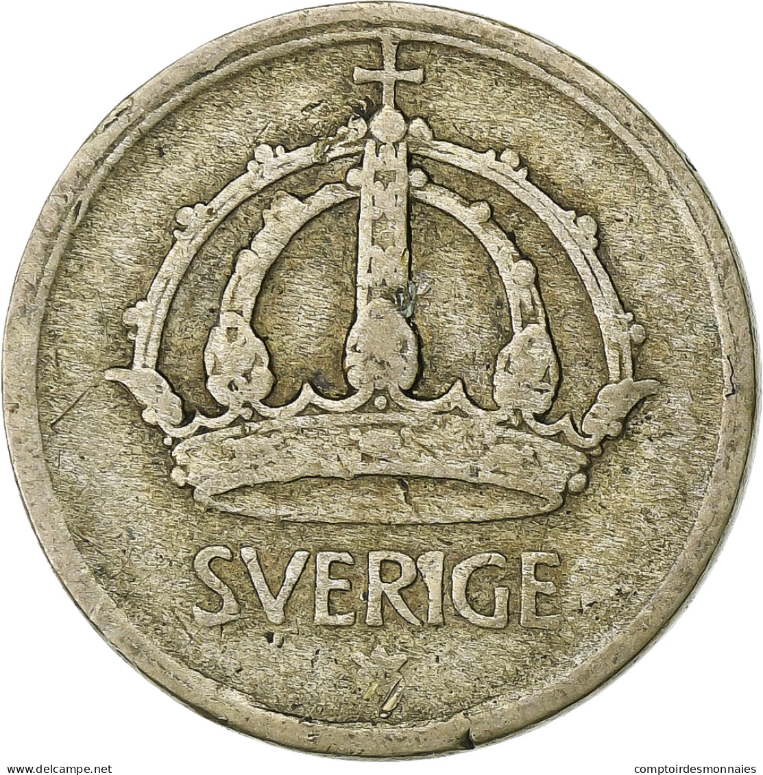 Suède, Gustaf V, 25 Öre, 1944, Argent, TB+, KM:816 - Sweden