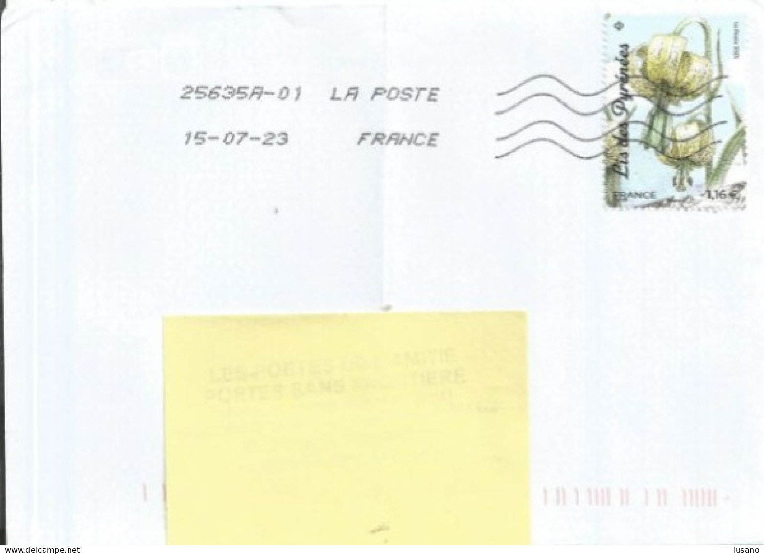 Lis Des Pyrénées Seul Sur Lettre - Storia Postale