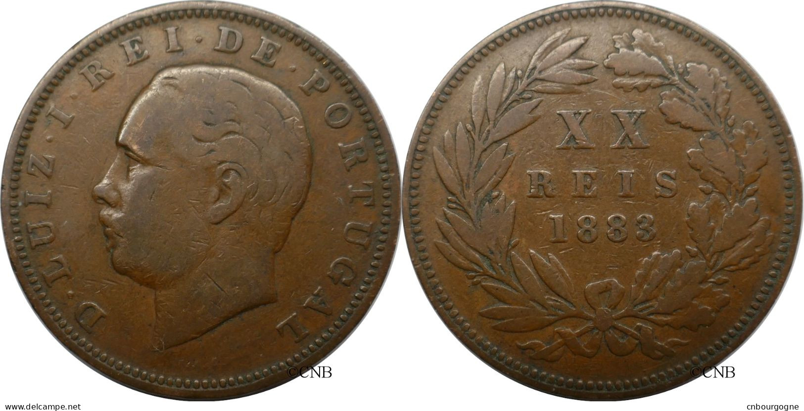 Portugal - Royaume - Louis Ier - 20 Reis 1883 - TB/VF30 - Mon6668 - Portugal