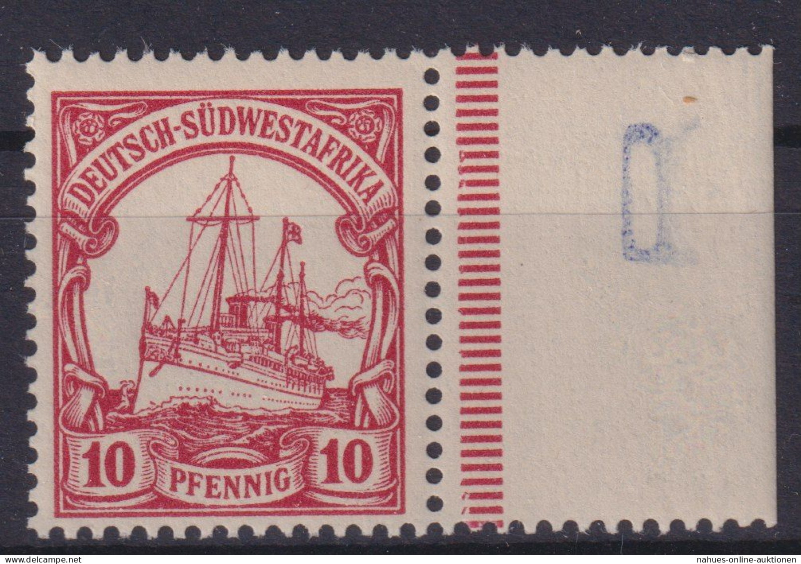 Kolonien Deutsch-Südwestafrika 13 Randstück Luxus Postfrisch Nicht Gefaltet - Duits-Zuidwest-Afrika