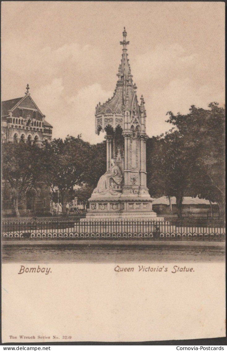 Queen Victoria's Statue, Bombay, C.1902 - Wrench Postcard - Inde