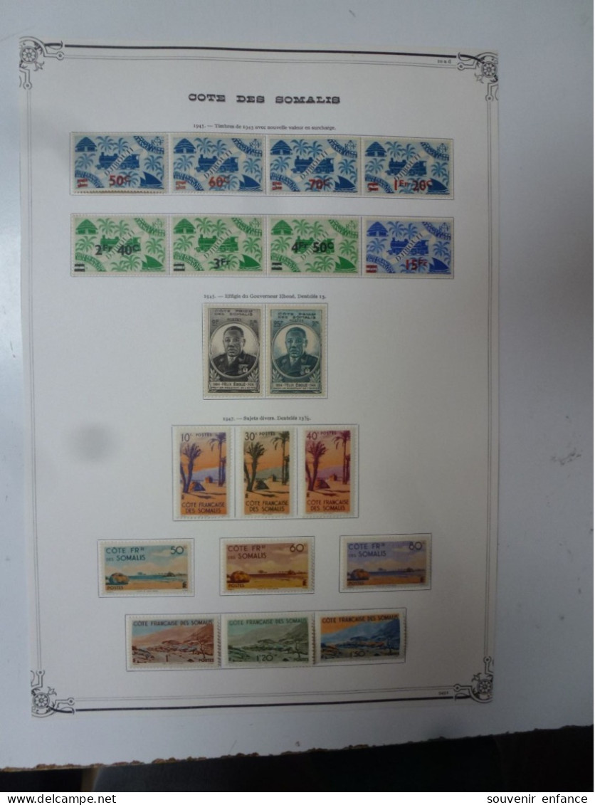 Côte Des Somalis 1945 Valeur Avec Surcharge 1943 Gouverneur Eboué Sujets Divers Neuf * - Unused Stamps