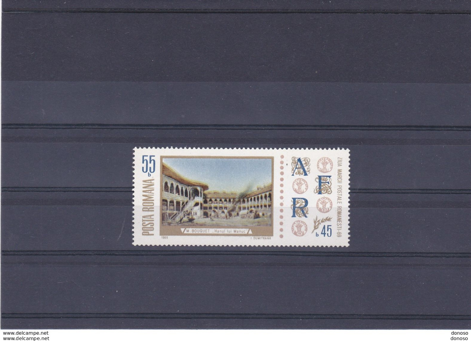 ROUMANIE 1969 JOURNEE DU TIMBRE Yvert 2508, Michel 2808 NEUF** MNH - Tag Der Briefmarke