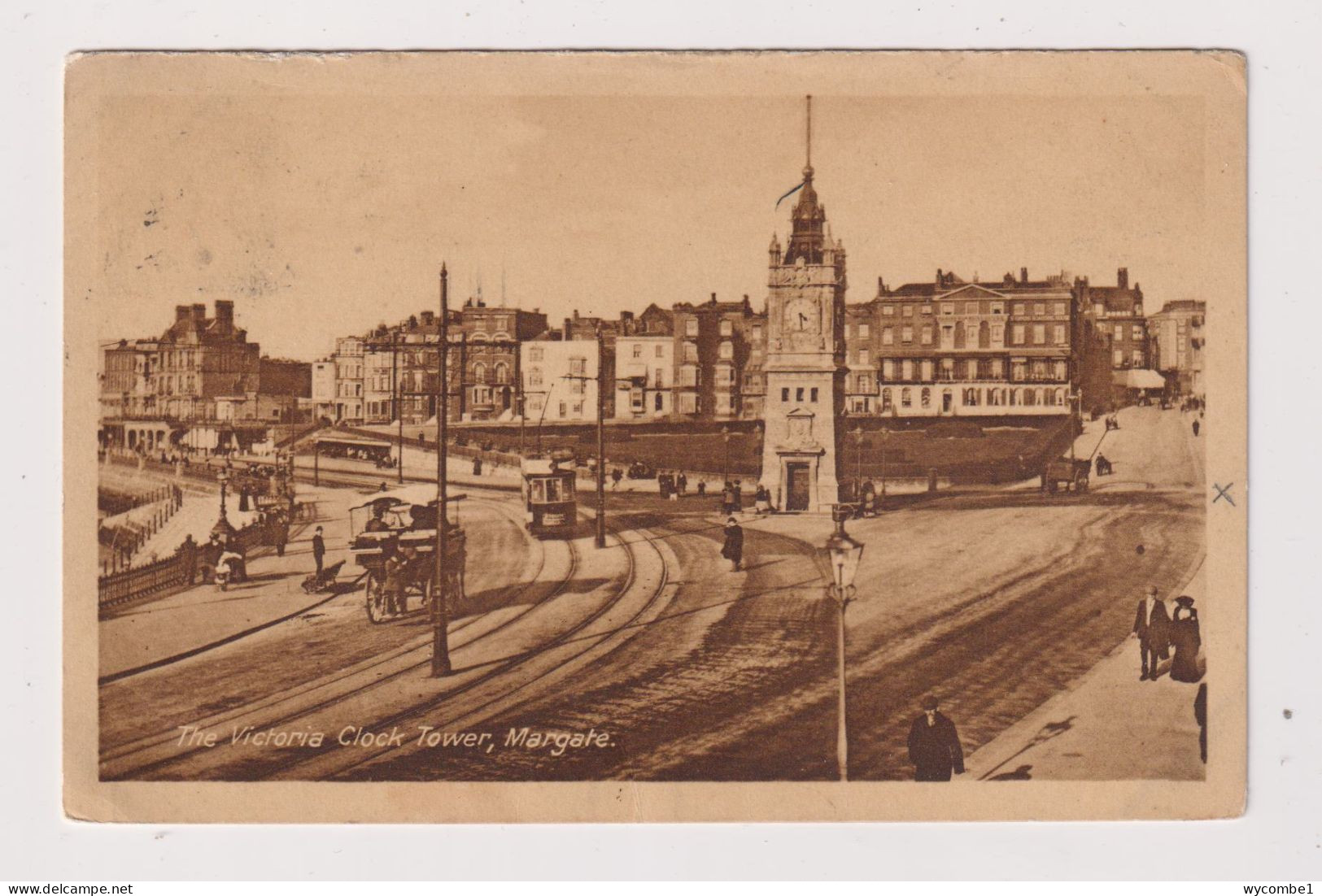 ENGLAND - Margate Victoria Clock Tower Used Vintage Postcard - Margate