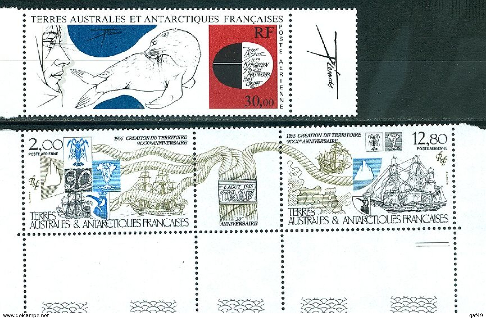 TAAF  1985 Poste Aérienne N° Y&T 86 à 91A . Neuf Sans Charnière Très Frais (2 Scans) - Airmail