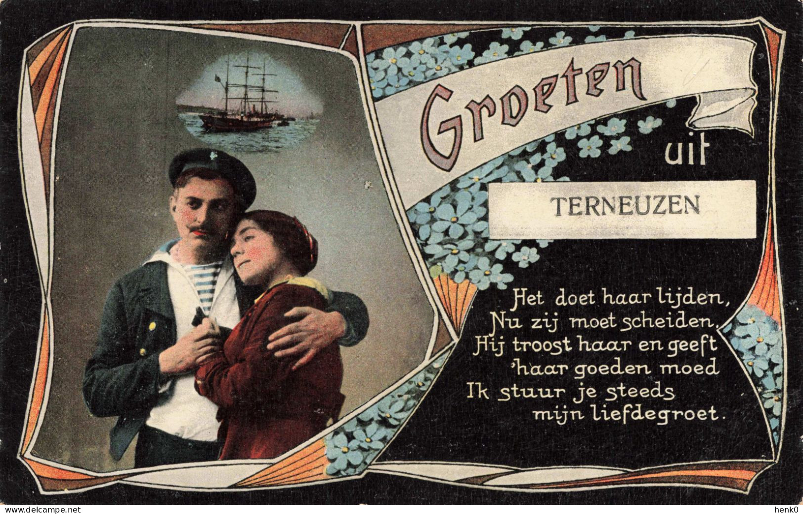 Terneuzen Groeten Uit Fantasiekaart Oud 1917 C3153 - Terneuzen