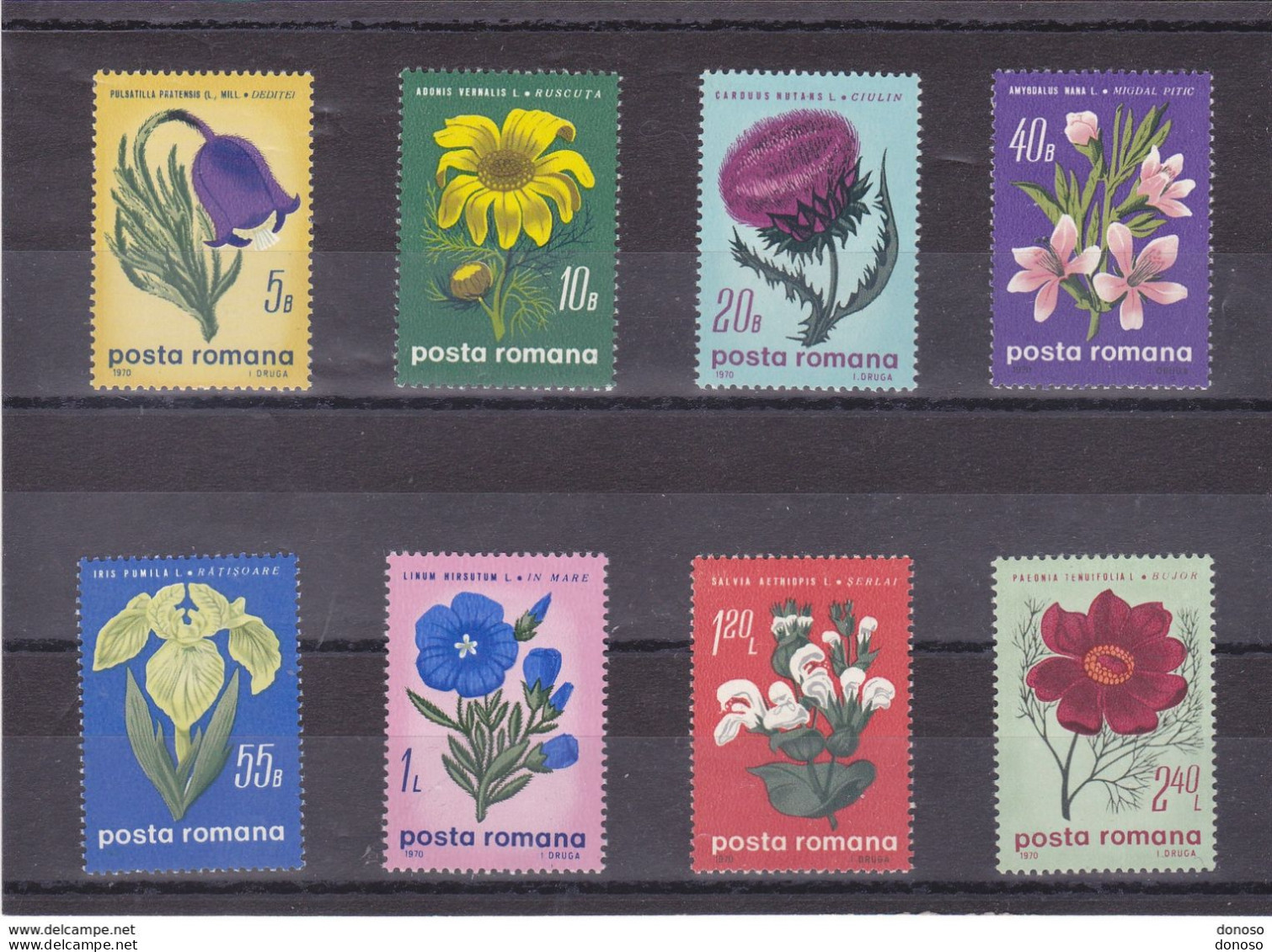 ROUMANIE 1970 FLEURS Yvert 2517-2524, Michel 2824-2831 NEUF** MNH Cote Yv 5 Euros - Altri & Non Classificati