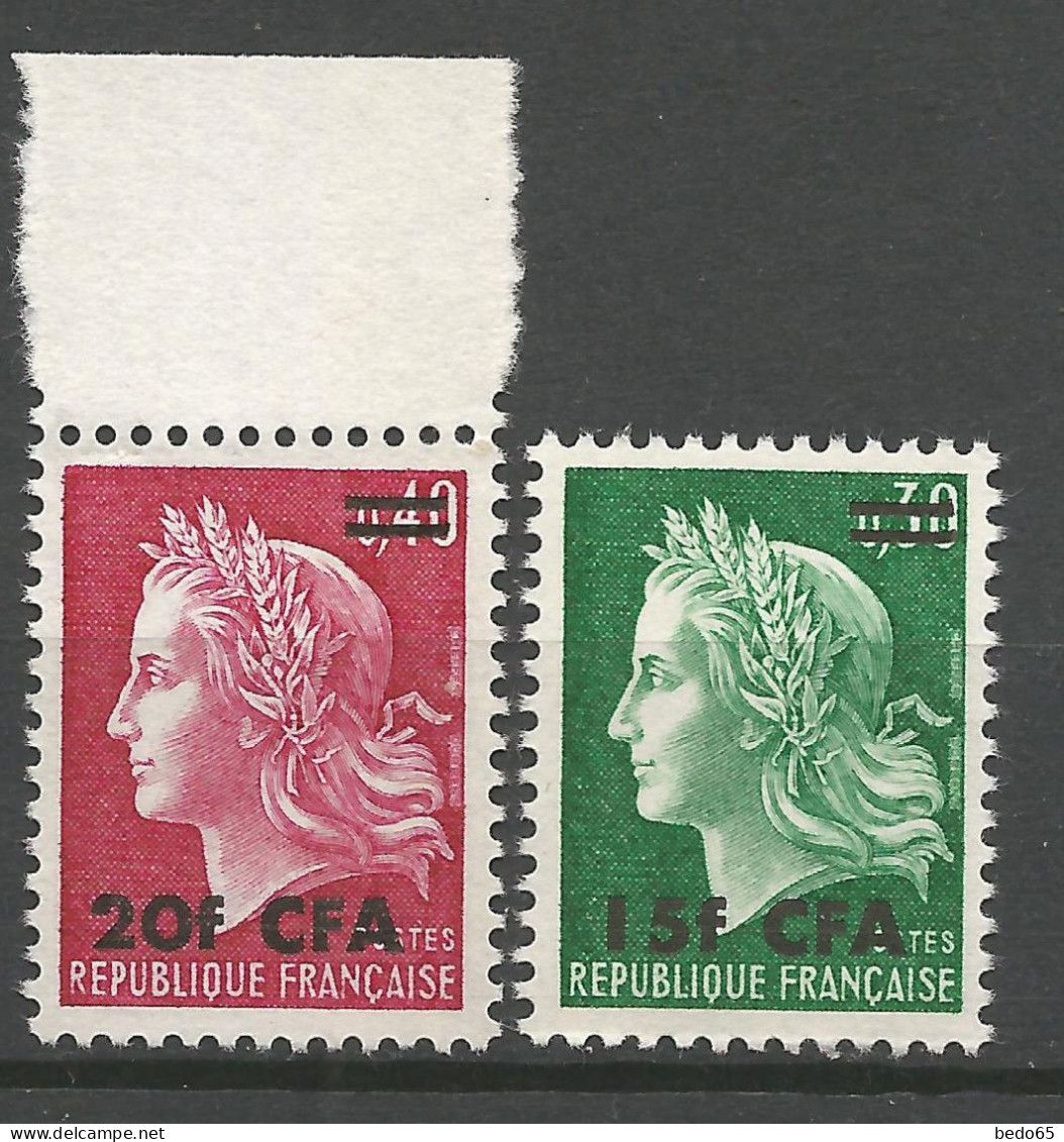 REUNION  N° 384 Et 385 NEUF** LUXE SANS CHARNIERE NI TRACE / Hingeless  / MNH - Ongebruikt