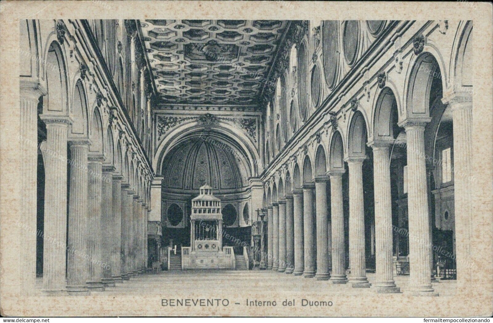 Cr141 Cartolina Benevento Citta'  Duomo Interno  Campania - Benevento
