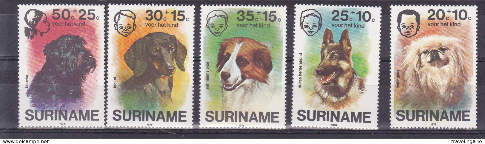 Suriname 1976 In Support Of Children - Dogs MNH/** - Honden