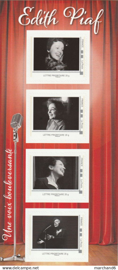 Feuillet Collector Edith Piaf France 2013 IDT L P 20gr 4 Timbres Autoadhésifs N°225 - Collectors