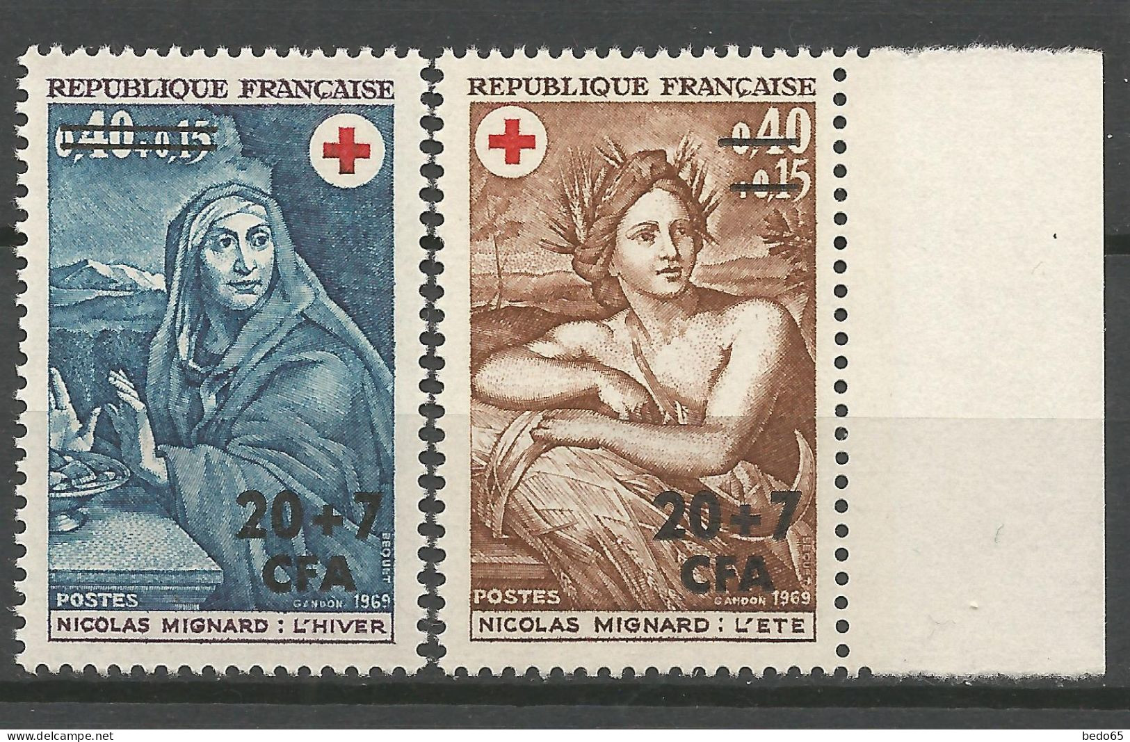 REUNION Croix Rouge N° 388 Et 389 NEUF** LUXE SANS CHARNIERE NI TRACE / Hingeless  / MNH - Nuovi