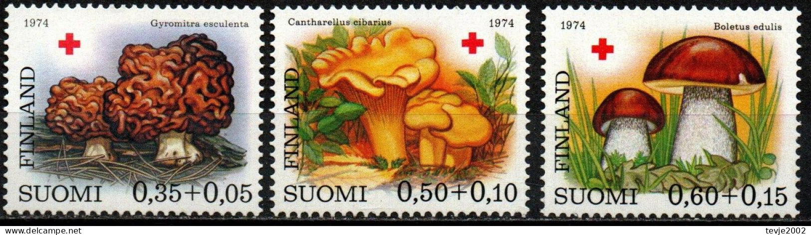 Finnland Suomi 1974 - Mi.Nr. 753 - 755 - Postfrisch MNH - Pilze Mushrooms - Hongos