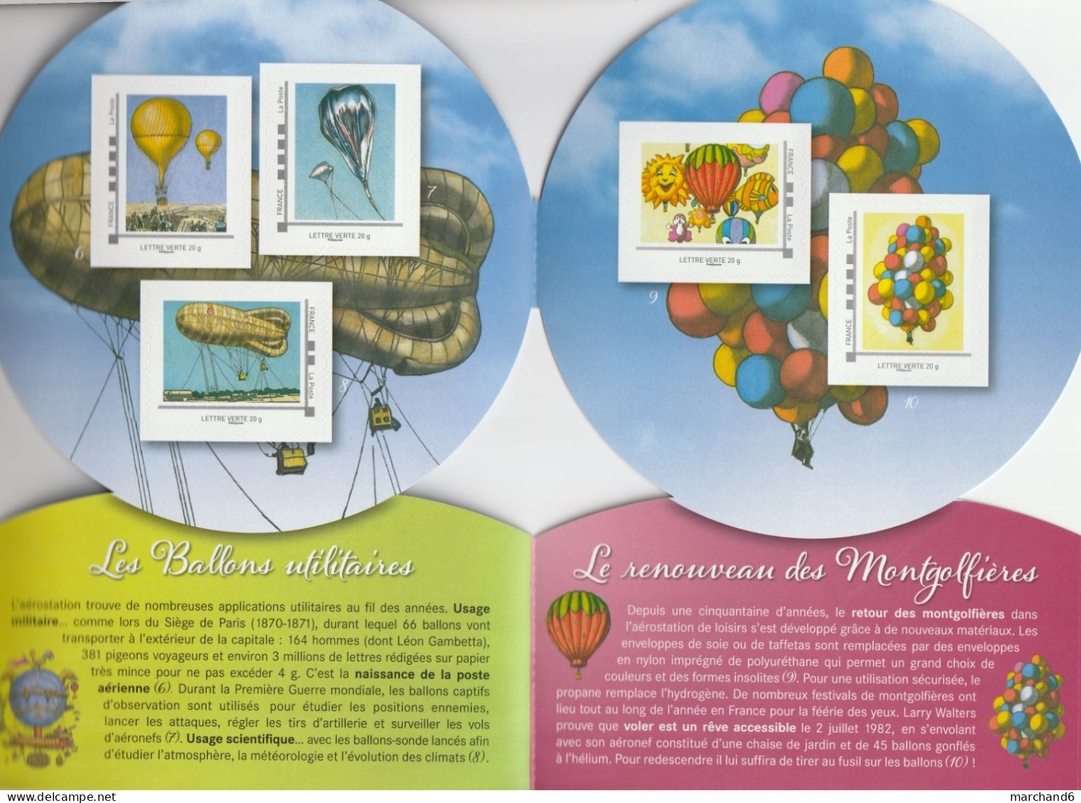 Feuillet Collector Montgolfières Et Ballons De 1783 à Nos Jours France 2013 IDT L V 20gr 10 Timbres Autoadhésifs N°230 - Collectors