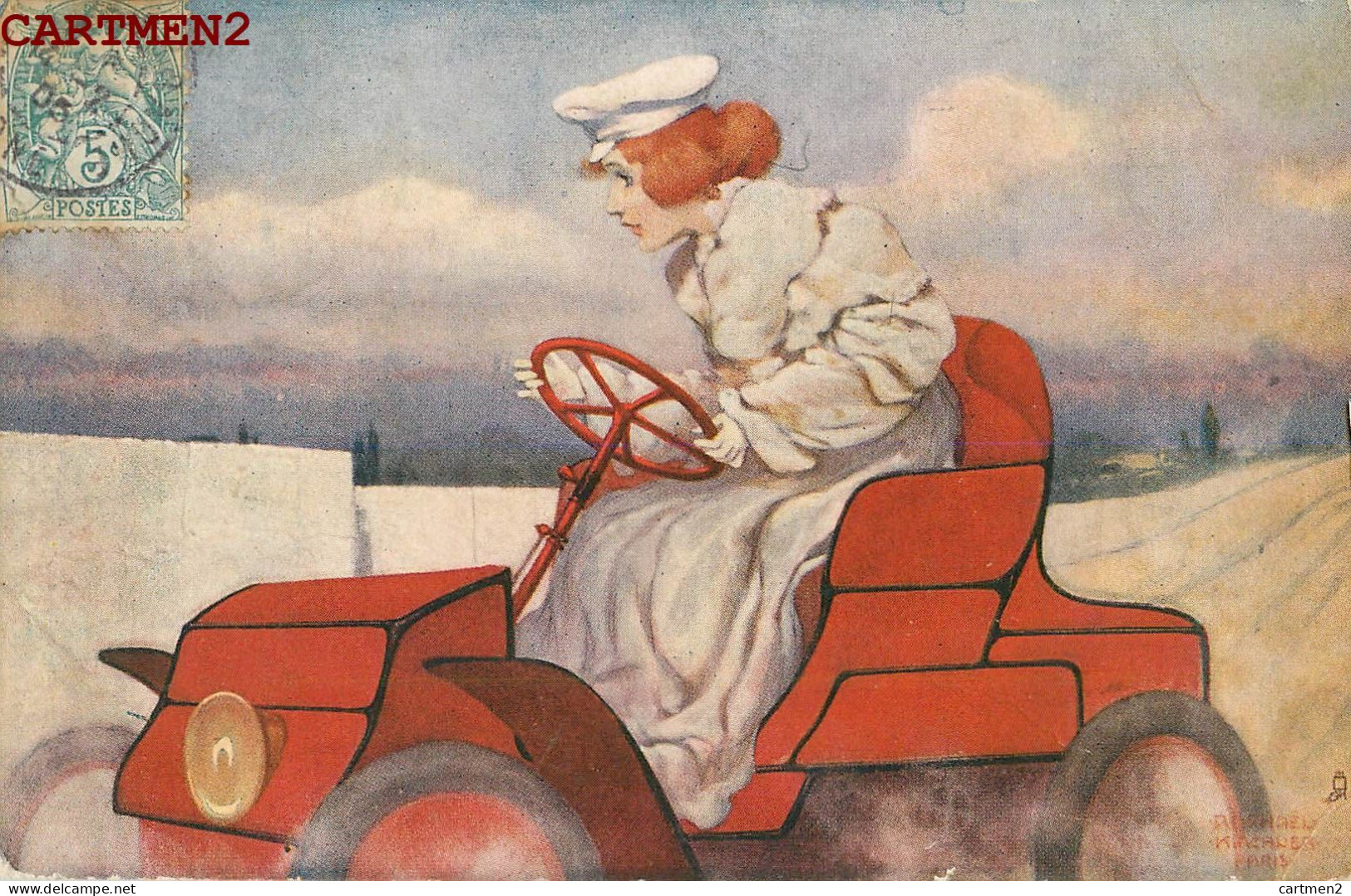 RAPHAEL KIRCHNER " AUTOMOBILE " ILLUSTRATEUR ART NOUVEAU ILLUSTRATOR - Kirchner, Raphael