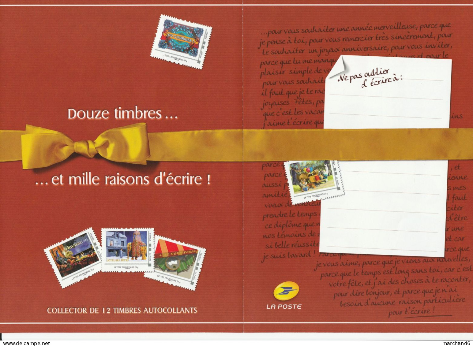 Feuillet Collector Douze Timbres Et Mille Raisons D écrire France 2013 IDT L P 20gr 12 Timbres Autoadhésifs N°246 - Collectors