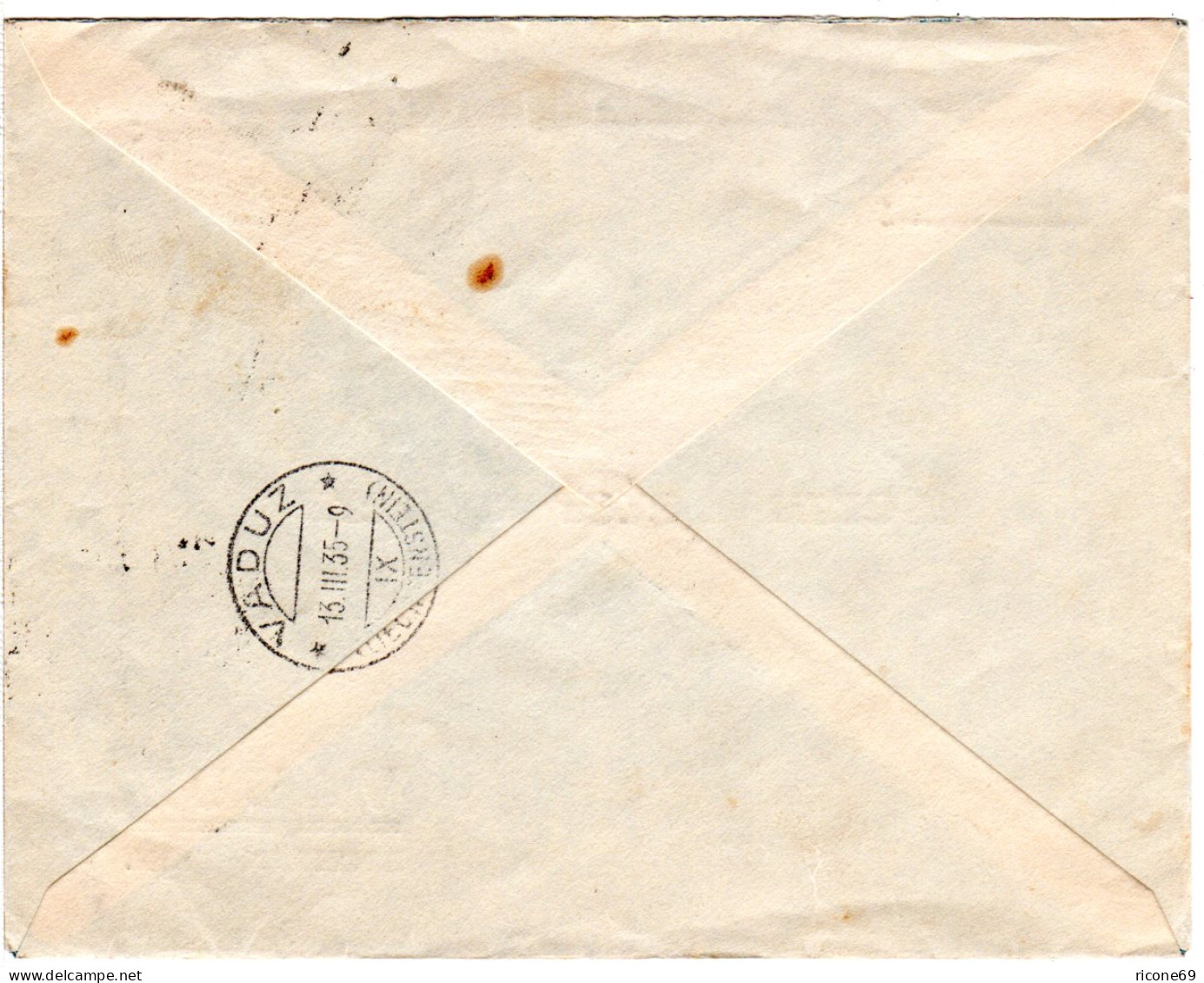 Brasilien 1935, Paar 700 R. Auf Einschreiben Brief V. Sao Paulo N. Liechtenstein - Cartas & Documentos