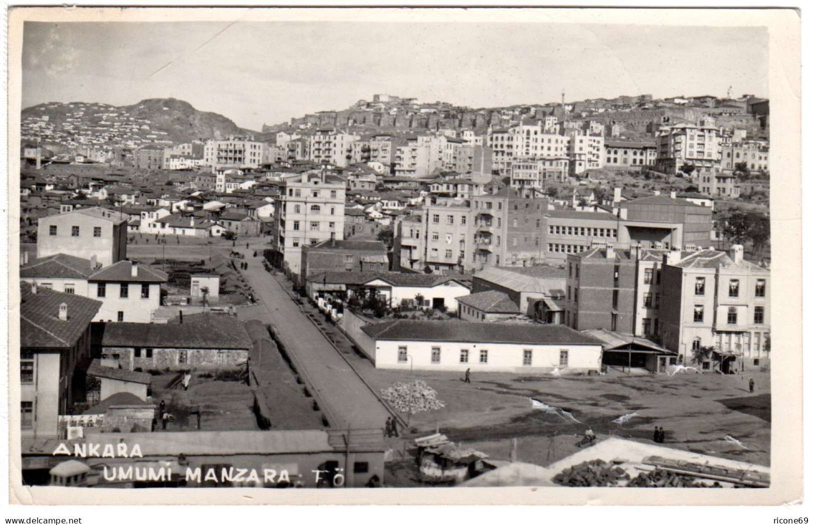 Türkei, Ankara, Umumi Manzara,  1950 Gebr. Sw-AK - Sonstige & Ohne Zuordnung