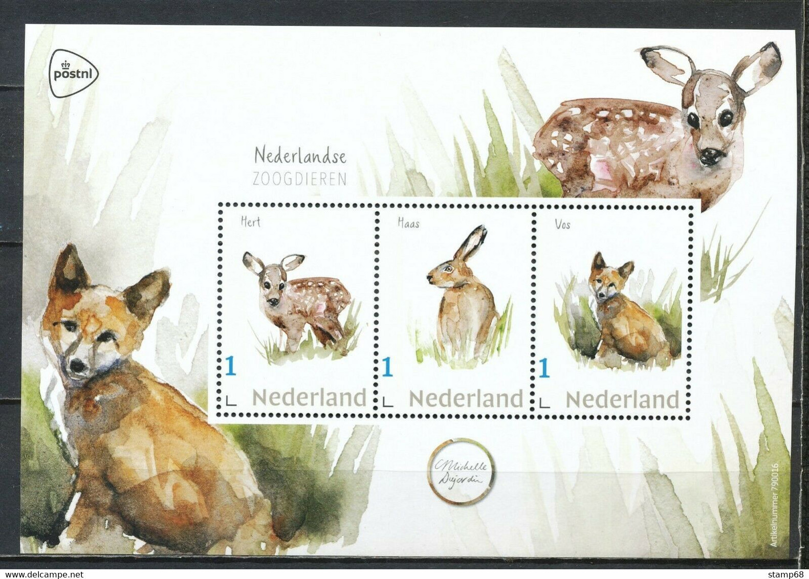 Nederland NVPH 3642 Persoonlijke Zegels Vel Nederlandse Zoogdieren 2019 MNH Postfris Flora En Fauna - Timbres Personnalisés