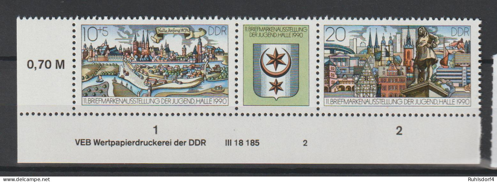 DDR Druckvermerke: Briefmarkenausstellung Halle (1990) - Andere & Zonder Classificatie