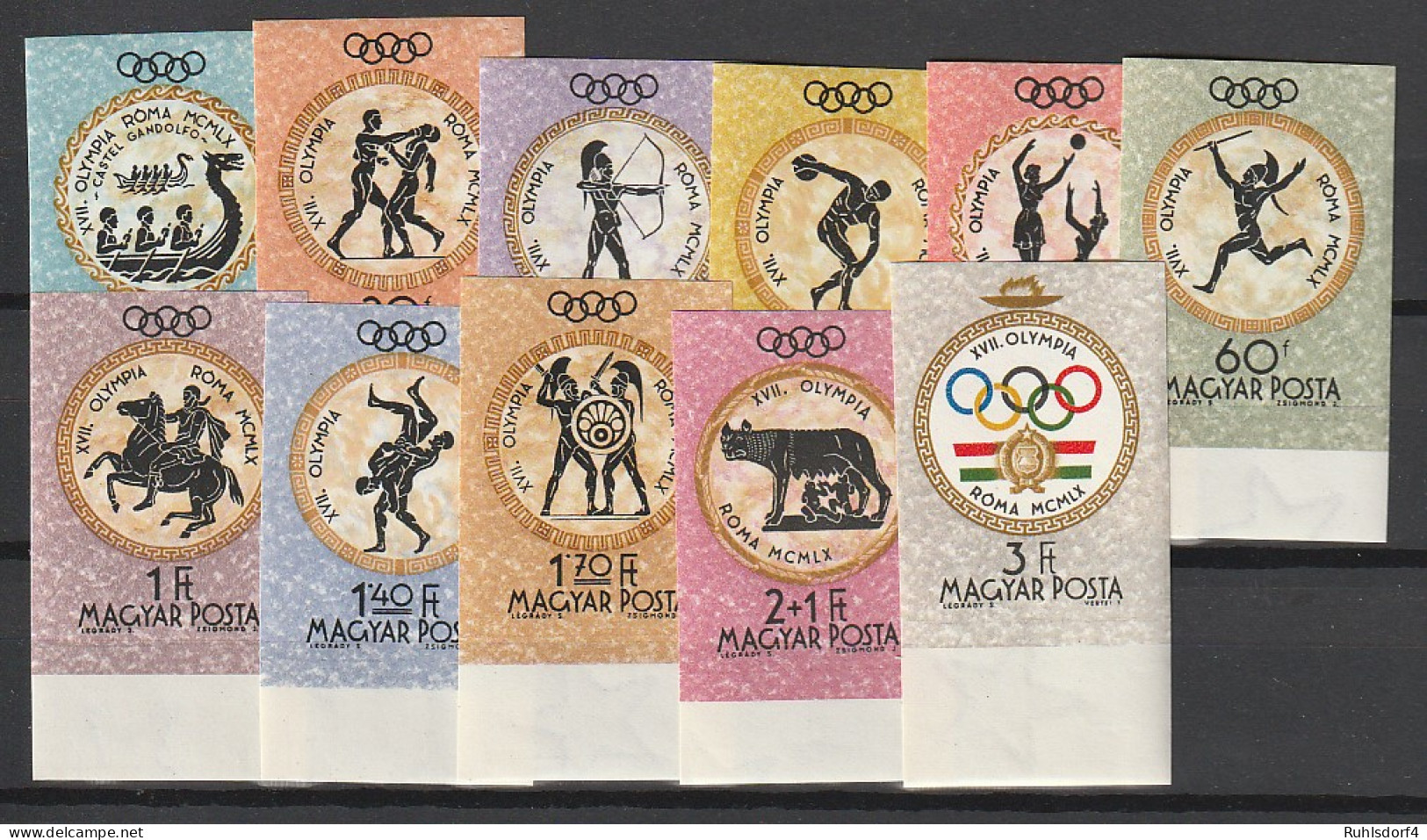 Ungarn Geschnitten: Olympiade 1960, MNH ** - Autres & Non Classés