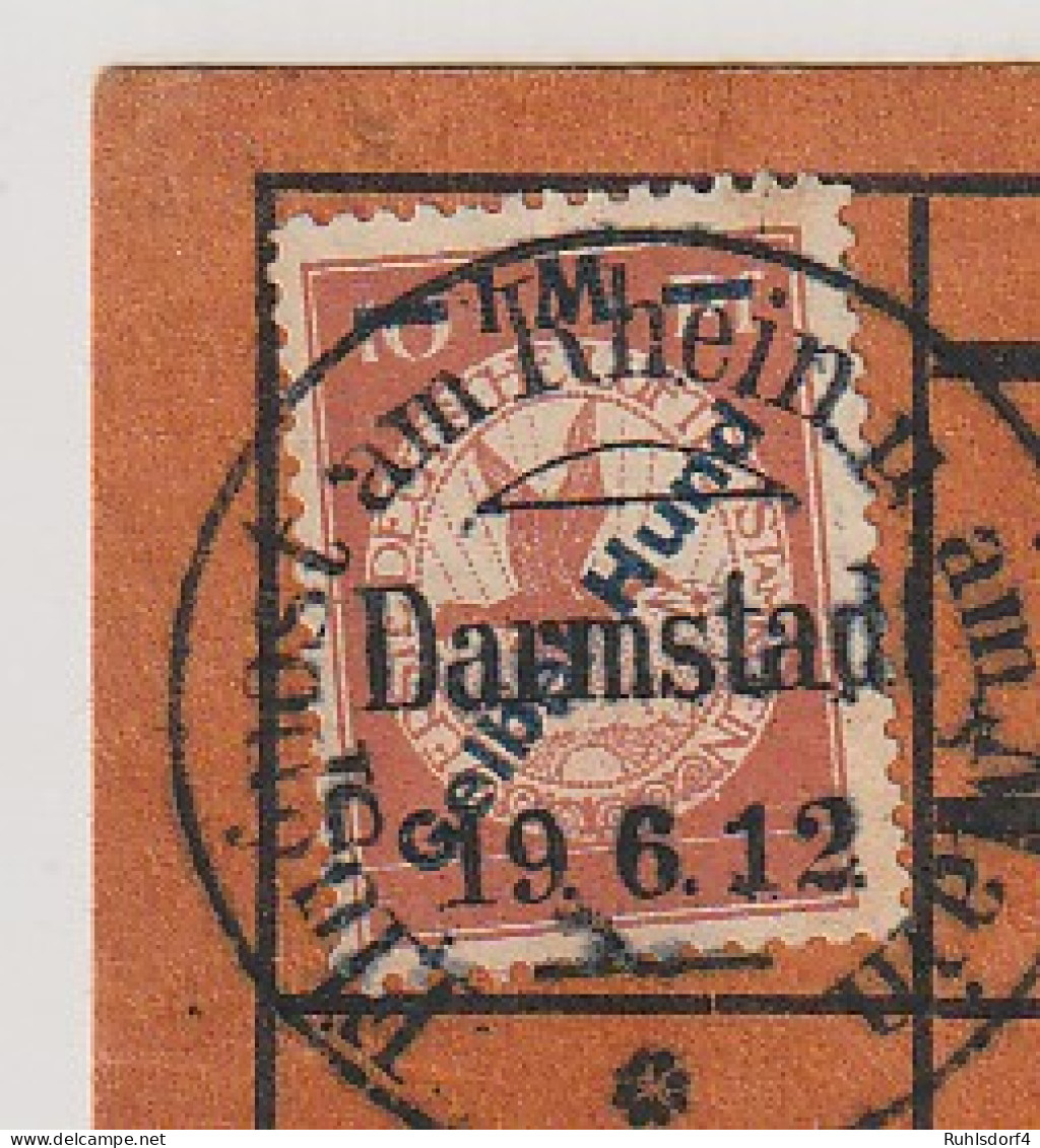 "Gelber Hund" - Flugpostkarte Ab Darmstadt 19.6.12 - Zeppelins