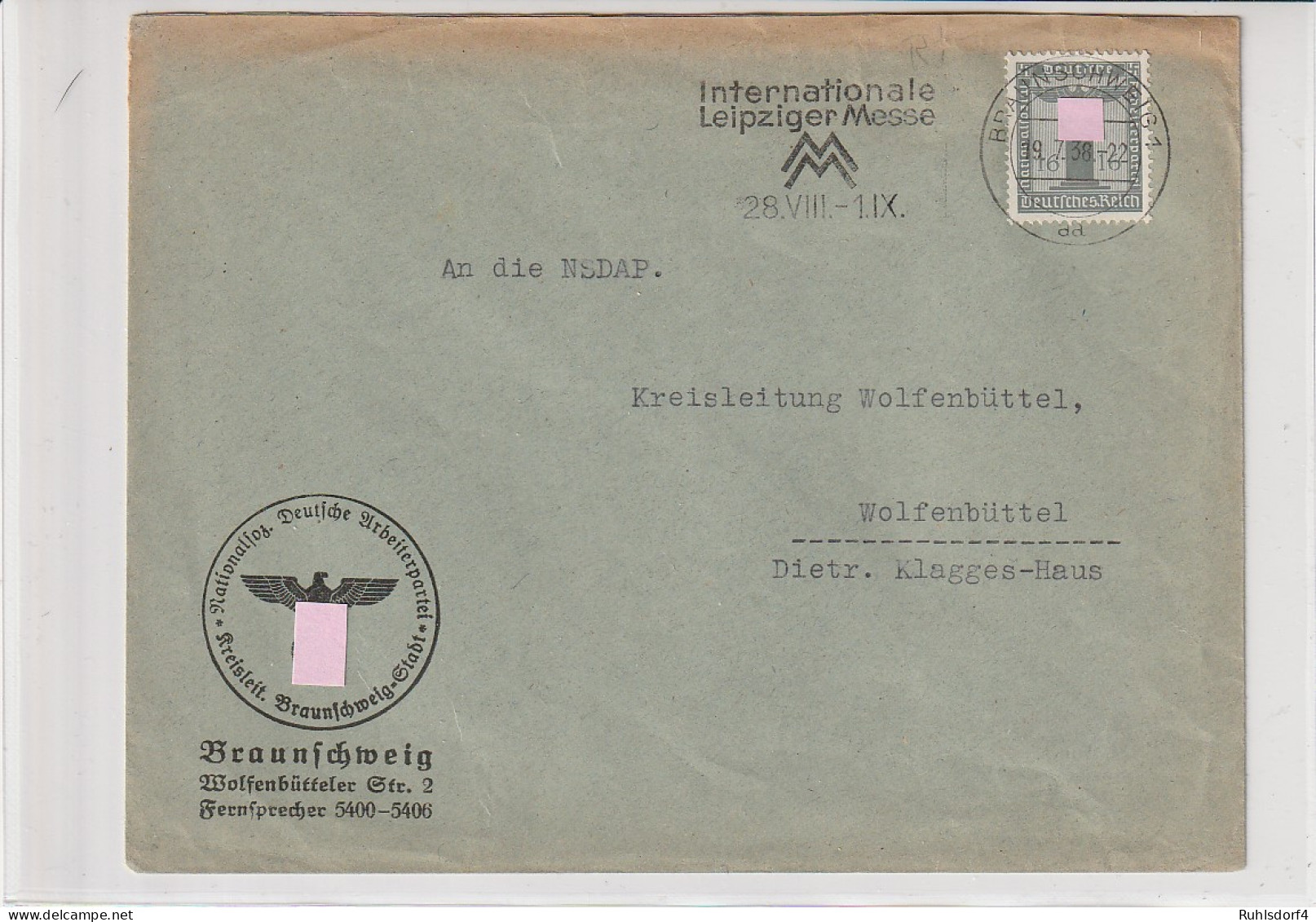 NSDAP-Brief Braunschweig Mit EF Nr. 151 - Other & Unclassified