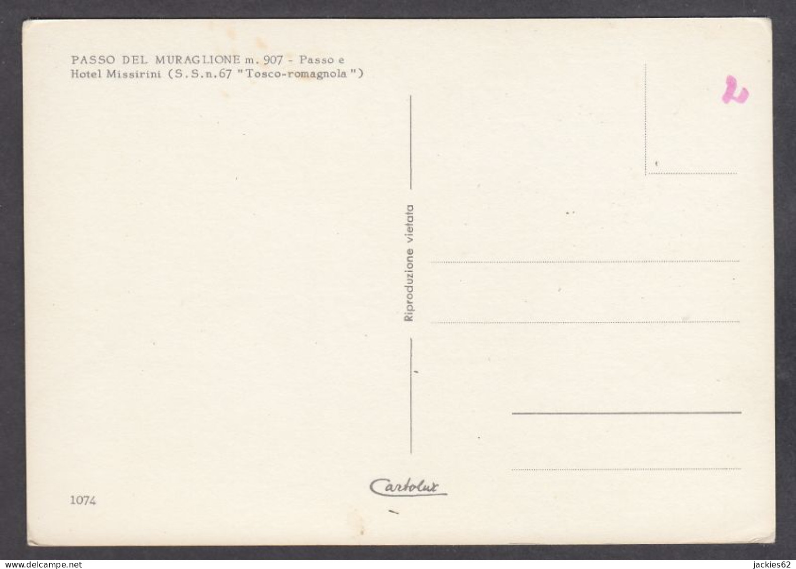 120446/ SAN GODENZO, Passo Del Muraglione, Hotel *Missirini* - Autres & Non Classés