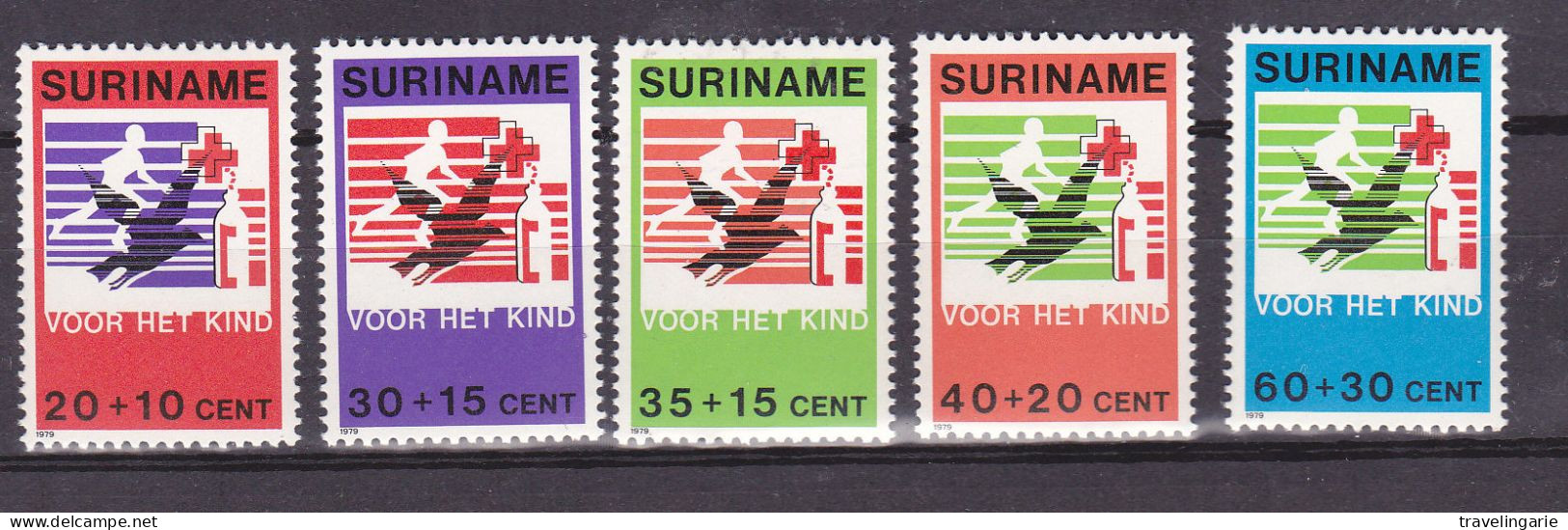 Suriname 1979 In Support For Children, Red Cross - Bird MNH/** - Croce Rossa