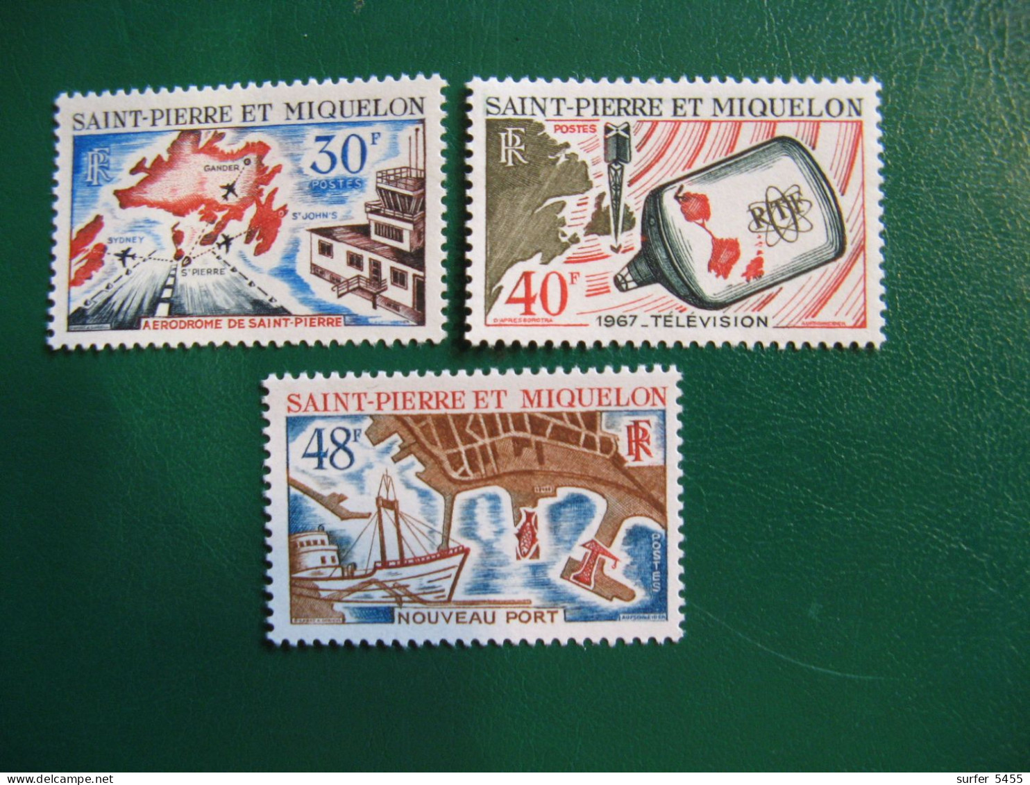 SAINT PIERRE ET MIQUELON YVERT POSTE ORDINAIRE N° 376/378 NEUFS** LUXE - MNH -  COTE 33,80 EUROS - Unused Stamps