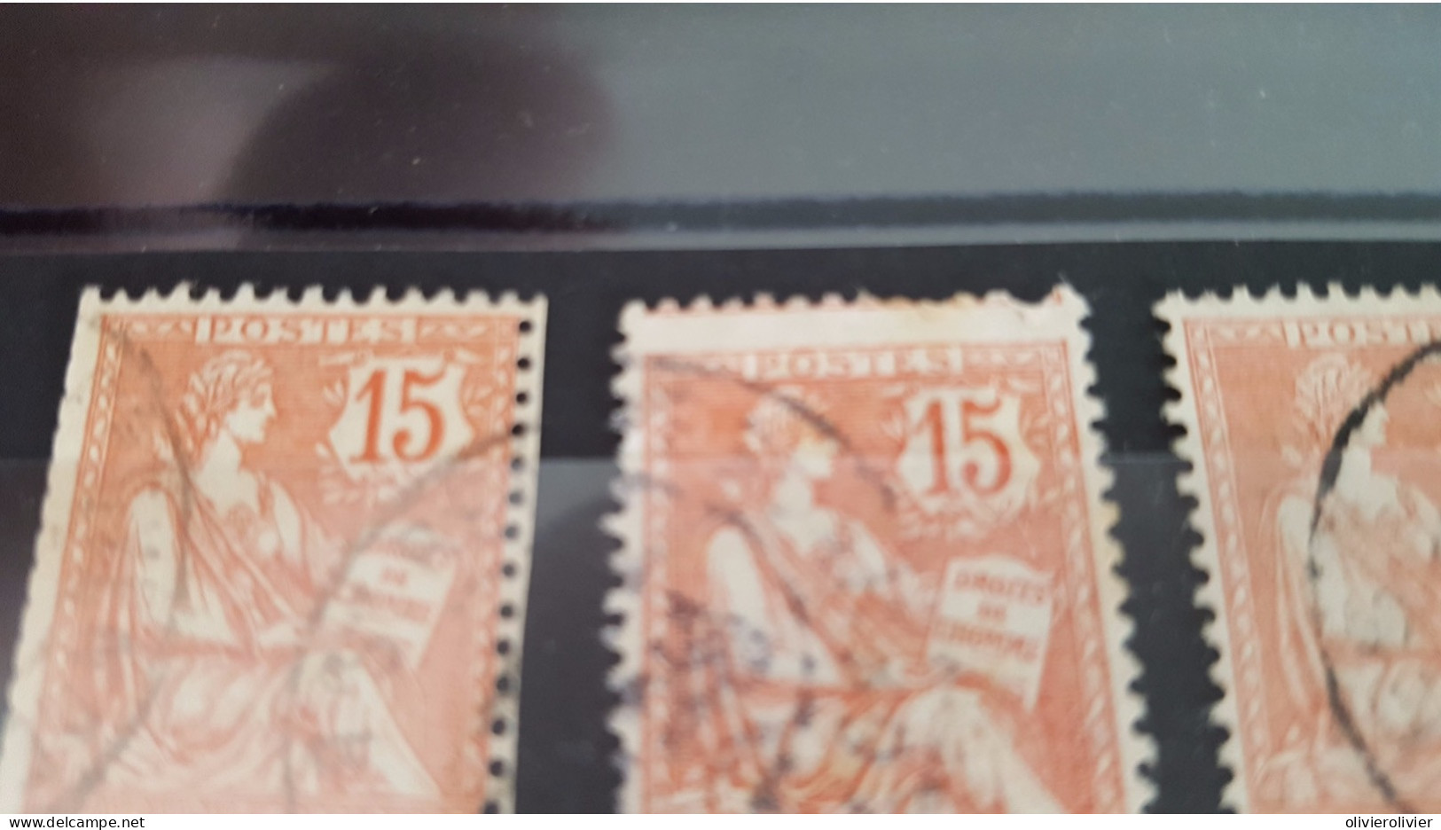 REF A2937 FRANCE OBLITERE N°125 QUEUE DU 5 TOUCHANT X4 TIMBRES - Used Stamps