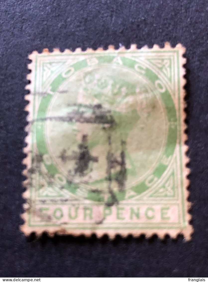 TOBAGO  SG 10  4d Yellow Green FU - Trinité & Tobago (...-1961)