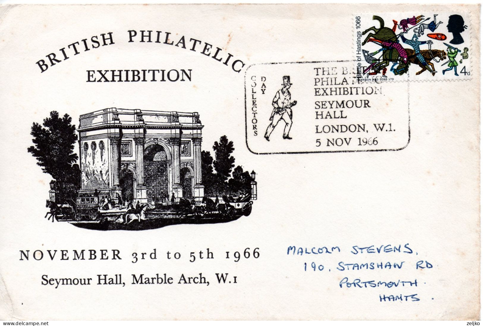 UK, GB, Great Britain, British Philatelic Exhibition Seymour Hall London 1966, Collectors Day - Covers & Documents