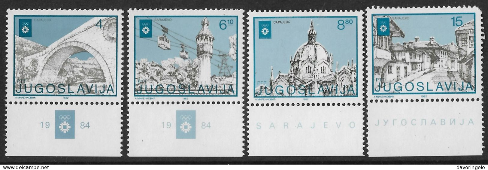 Bosnia-Herzegovina/Yugoslavia, Winter Olympics - Sarajevo 84: FDC, SET Of STAMPS (**), COMEMORATIV SHEET - Bosnie-Herzegovine