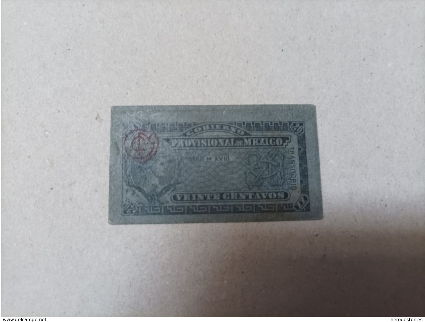 Billete México, 20 Centavos Del Gobierno Provisional, AUNC - Mexico