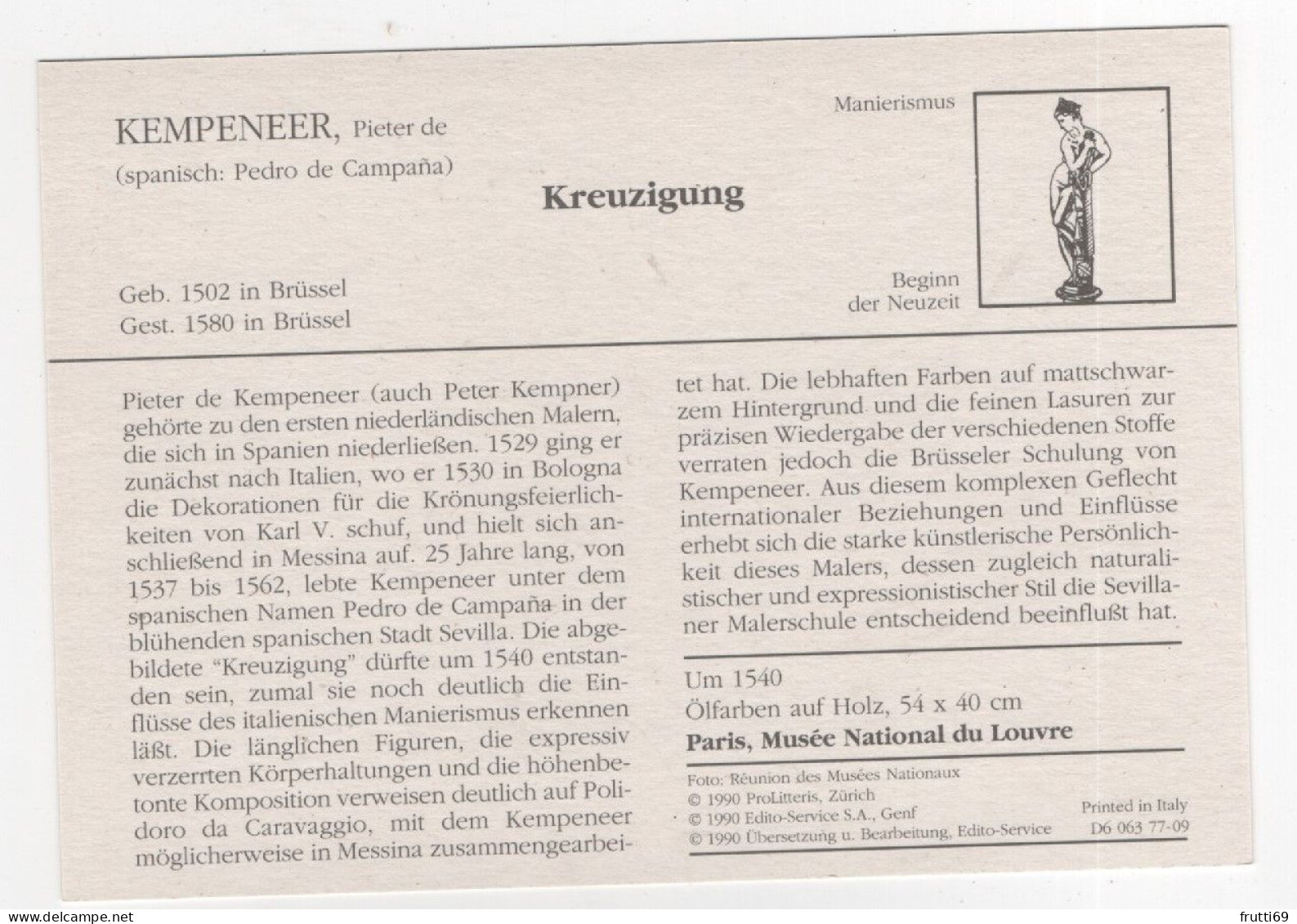 AK 217035 ART / PAINTING ... - Pieter De Kempeneer - Kreuzigung - Paintings