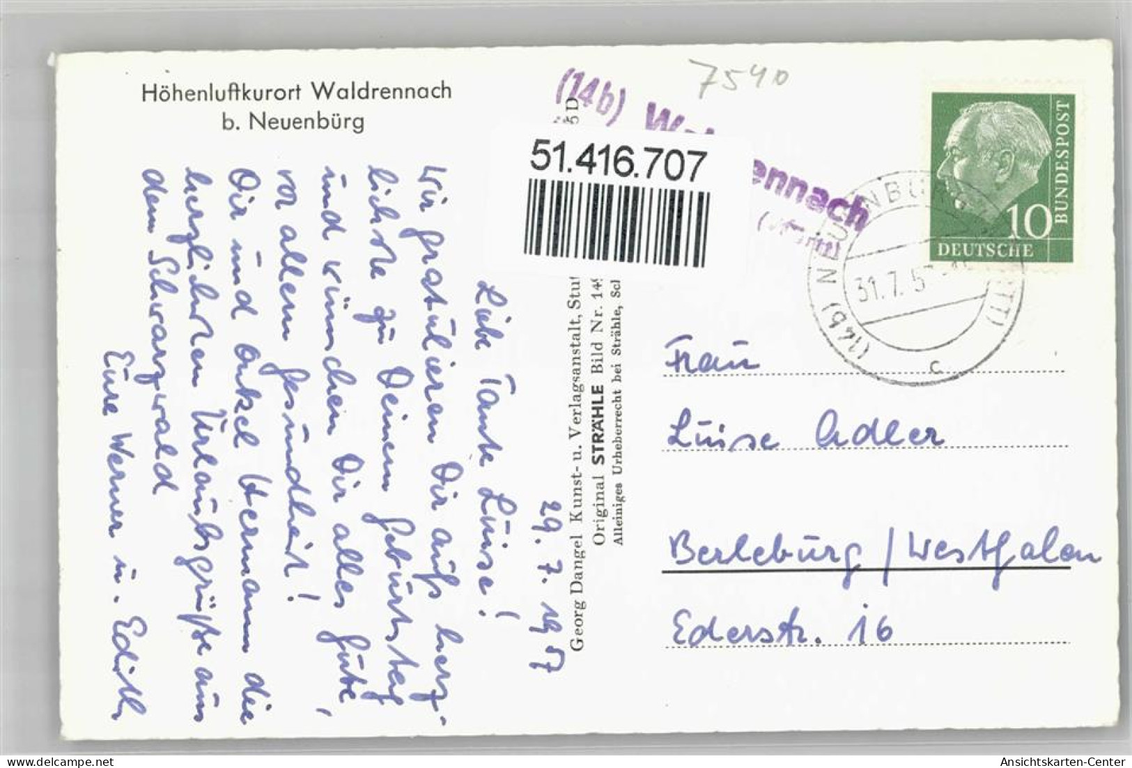 51416707 - Waldrennach - Karlsruhe