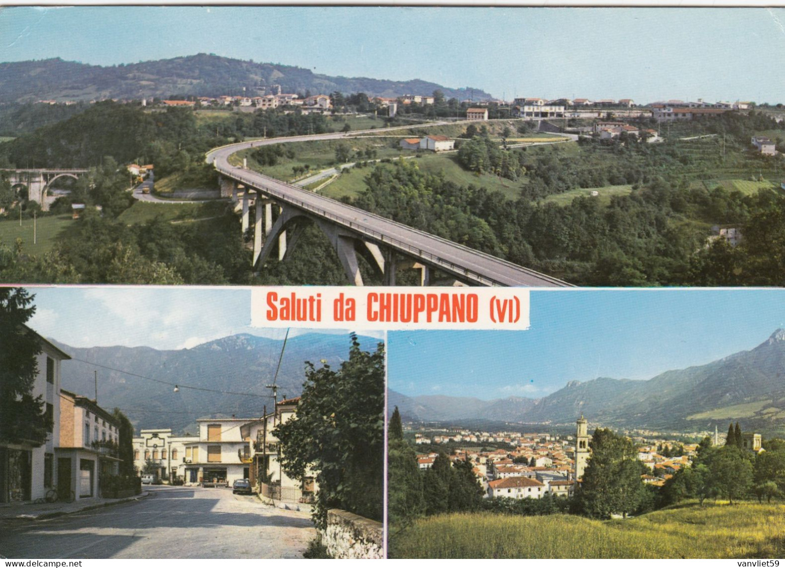 CHIUPPANO-VICENZA-SALUTI DA..- CARTOLINA VERA FOTOGRAFIA VIAGGIATA IL 1-8-1974 - Vicenza