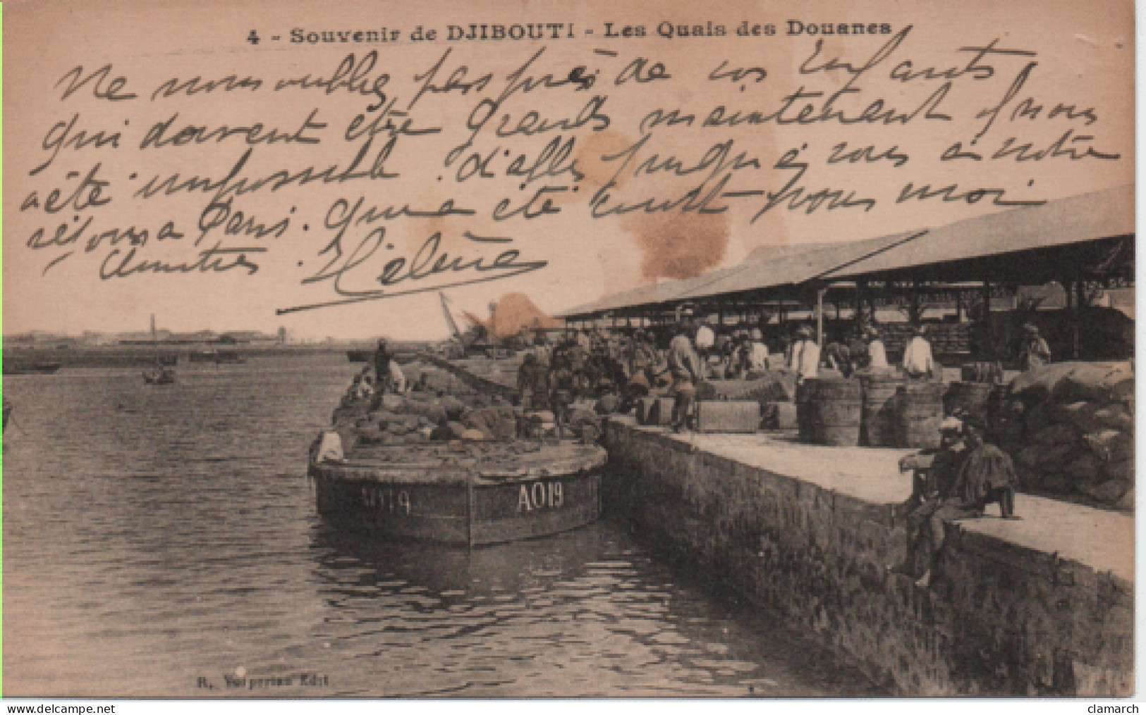 DJIBOUTI-Souvenir De Djibouti-Les Quais Des Douanes - RV 4 - Djibouti