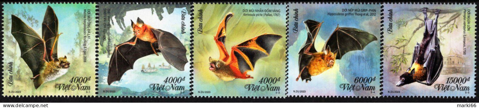 Vietnam - 2023 - Fauna - Bats - Mint Stamp Set - Vietnam