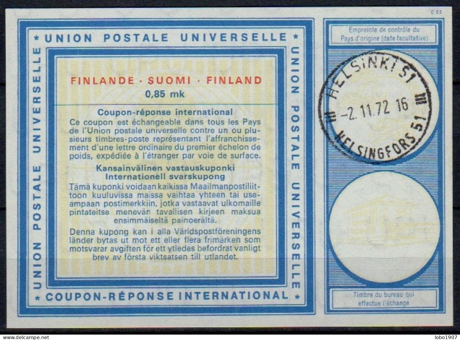 FINLAND and ALAND Collection 23 International Reply Coupon Reponse Cupon Respuesta IRC IAS see list / scans of most IRC